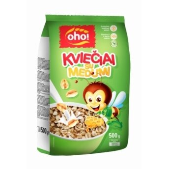 Sausi pusryčiai "OHO!" Kviečiai su medumi, 500g