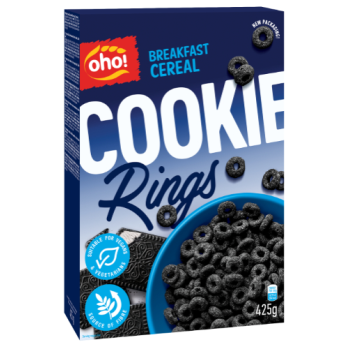 Sausi pusryčiai OHO Cookie rings, 425 g
