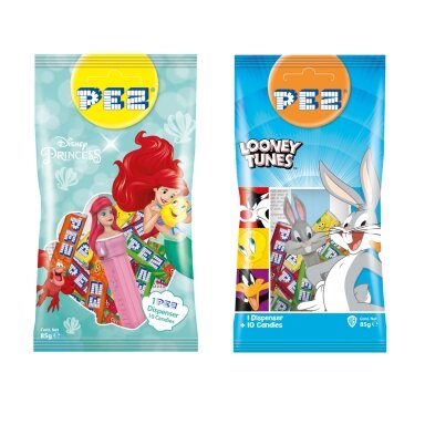 Saldainiai PEZ, įvairių skonių, su papildymu, 85 g Saldainiai PEZ, įvairių skonių, su papildymu, 85 g