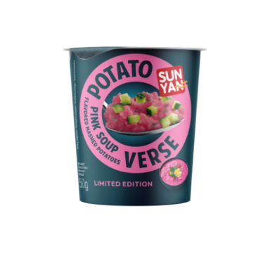 Šaltibarščių skonio bulvių košė, SUN YAN POTATO VERSE, plast. maišelyje, 50g Šaltibarščių skonio bulvių košė, SUN YAN POTATO VERSE, plast. maišelyje, 50g