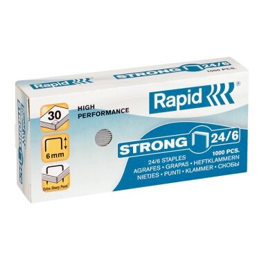 Sąsagėlės Rapid Strong 24/6 (dėž. 1000vnt.) Sąsagėlės Rapid Strong 24/6 (dėž. 1000vnt.)