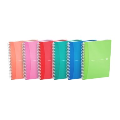Sąsiuvinis su spirale OXFORD MYCOLOURS, A5, 90 lapų, langeliais Sąsiuvinis su spirale OXFORD MYCOLOURS, A5, 90 lapų, langeliais