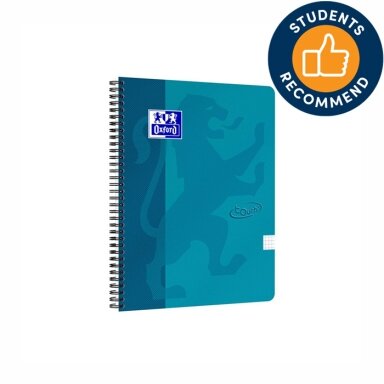 Sąsiuvinis su spirale OXFORD TOUCH, A4+, 70 lapų, langeliais, jūros mėlyna sp. Sąsiuvinis su spirale OXFORD TOUCH, A4+, 70 lapų, langeliais, jūros mėlyna sp.
