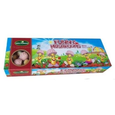 Sausainiai LINKSMUČIAI, braškių skonio grybukai, 170 g