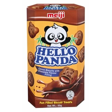 Sausainiai su šokoladu MEIJI HELLO PANDA, 50 g Sausainiai su šokoladu MEIJI HELLO PANDA, 50 g