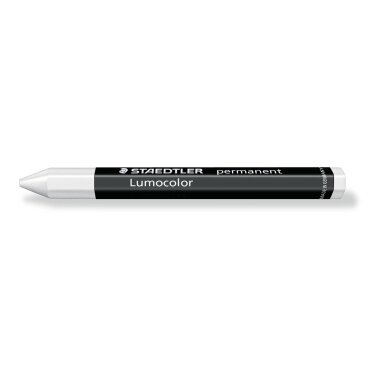 Sausas permanentinis žymeklis STAEDTLER LUMOCOLOR, BALTA Sausas permanentinis žymeklis STAEDTLER LUMOCOLOR, BALTA
