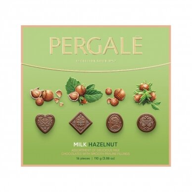 Saldainių rinkinys PERGALĖ Hazelnut, su pienišku šokoladu, 110 g