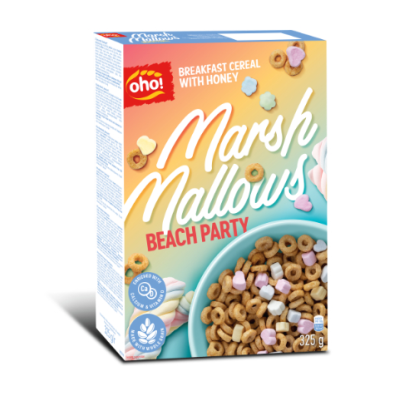 Sausi pusryčiai OHO Marsh mallows, 325g.