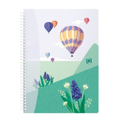 Sąsiuvinis su spirale OXFORD HORIZONS, B5, 60 lapų, 90 gsm, langeliais 1