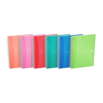 Sąsiuvinis su spirale OXFORD MYCOLOURS, A5, 90 lapų, langeliais Sąsiuvinis su spirale OXFORD MYCOLOURS, A5, 90 lapų, langeliais