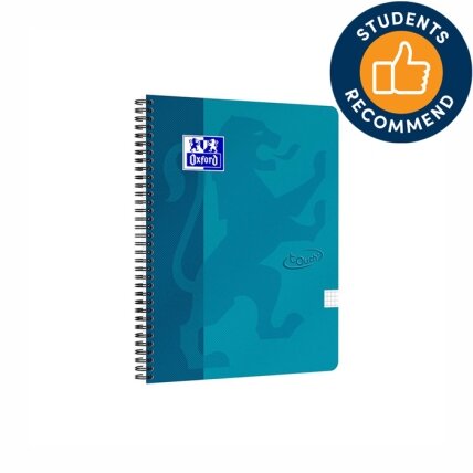 Sąsiuvinis su spirale OXFORD TOUCH, A4+, 70 lapų, langeliais, jūros mėlyna sp. Sąsiuvinis su spirale OXFORD TOUCH, A4+, 70 lapų, langeliais, jūros mėlyna sp.