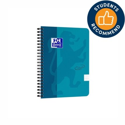 Sąsiuvinis su spirale OXFORD TOUCH, A5+, 70 lapų, langeliais, jūros mėlyna sp. Sąsiuvinis su spirale OXFORD TOUCH, A5+, 70 lapų, langeliais, jūros mėlyna sp.