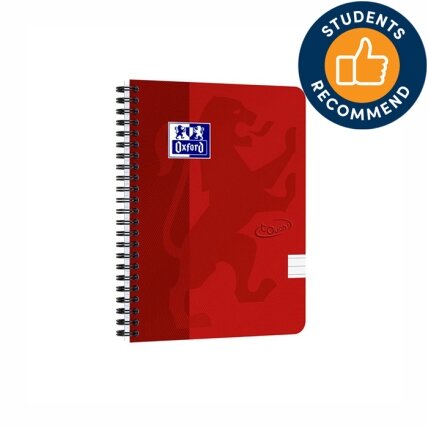 Sąsiuvinis su spirale OXFORD TOUCH, A5+, 70 lapų, linijomis, raudona sp. Sąsiuvinis su spirale OXFORD TOUCH, A5+, 70 lapų, linijomis, raudona sp.