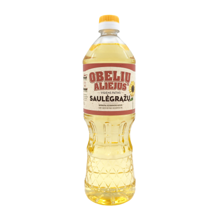 Saulėgrąžų aliejus OBELIŲ, rafinuotas, 0,9l Saulėgrąžų aliejus OBELIŲ, rafinuotas, 0,9l