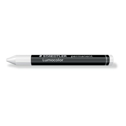 Sausas permanentinis žymeklis STAEDTLER LUMOCOLOR, BALTA Sausas permanentinis žymeklis STAEDTLER LUMOCOLOR, BALTA