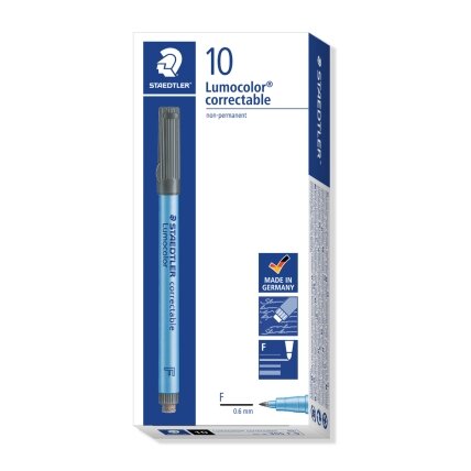 Sauso valymo koreguojamasis žymeklis STAEDTLER Lumocolor F, 0,6 mm brėžis 2 Sauso valymo koreguojamasis žymeklis STAEDTLER Lumocolor F, 0,6 mm brėžis 2