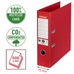 Segtuvas ESSELTE No1 CO2 Neutral, A4, kartoninis, 75 mm, raudona