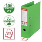 Segtuvas ESSELTE No1 CO2 Neutral, A4, kartoninis, 75 mm, žalia