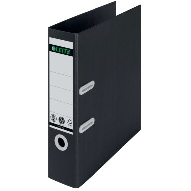 Segtuvas LEITZ 180° Recycle, A4, 80mm, juoda Segtuvas LEITZ 180° Recycle, A4, 80mm, juoda