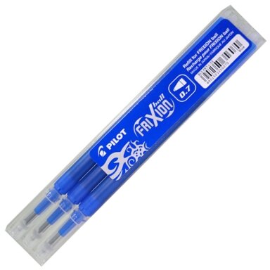 Šerdelė trinamajam rašikliui PILOT FRIXION 0.7 mm, mėlyna, 3 vnt. Šerdelė trinamajam rašikliui PILOT FRIXION 0.7 mm, mėlyna, 3 vnt.