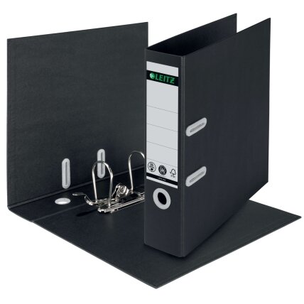 Segtuvas LEITZ 180° Recycle, A4, 80mm, juoda 3 Segtuvas LEITZ 180° Recycle, A4, 80mm, juoda 3