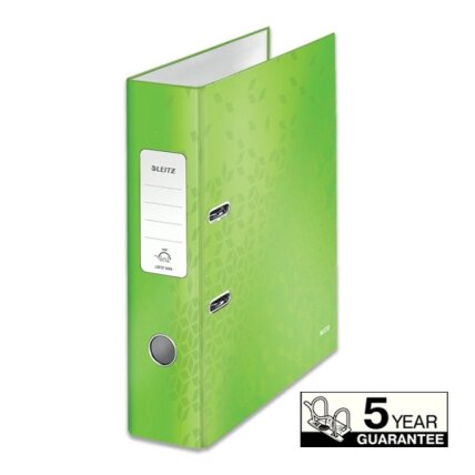 Segtuvas LEITZ WOW 180°, A4, 80mm žalia sp. 1 Segtuvas LEITZ WOW 180°, A4, 80mm žalia sp. 1