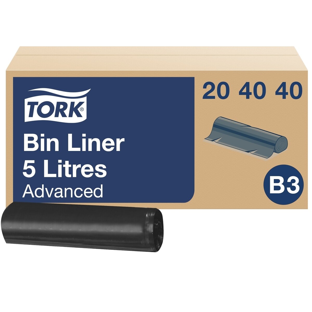 Šiukšlių maišai TORK, 5L, juodos spalvos, 50 vnt./rulonėlis (204040) Šiukšlių maišai TORK, 5L, juodos spalvos, 50 vnt./rulonėlis (204040)