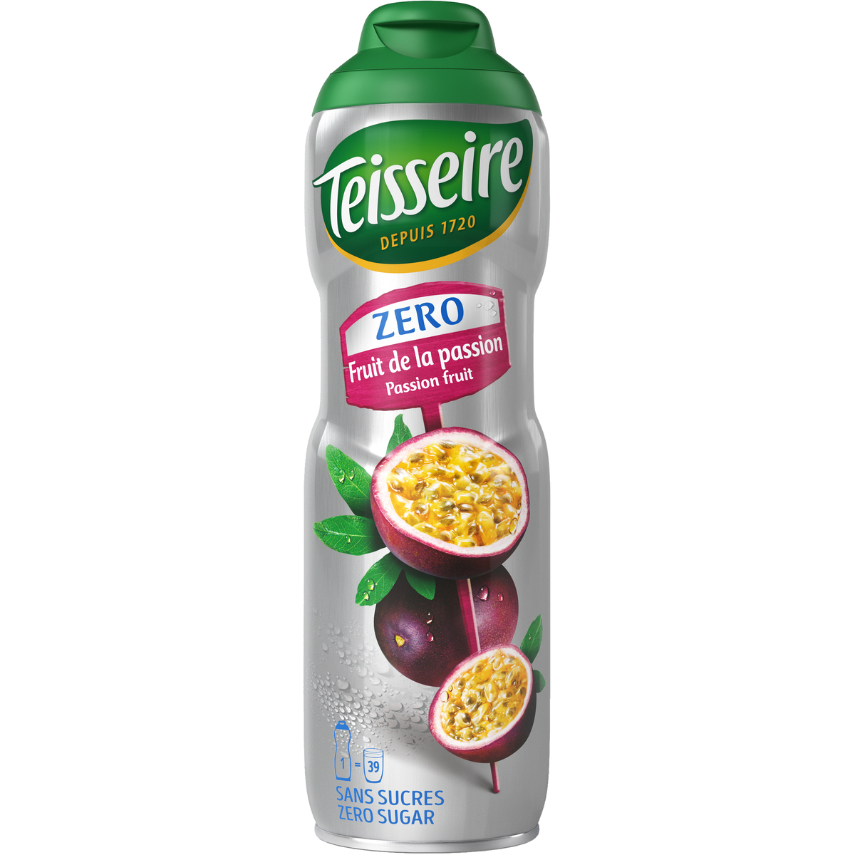 Sirupas TEISSEIRE, pasiflorų skonio, be cukraus, 0,6l