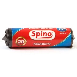 Šiukšlių maišai SPINO 15L /20 vnt, juodi Šiukšlių maišai SPINO 15L /20 vnt, juodi