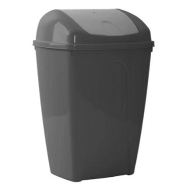 Šiukšlių dėžė NORD CLEAN, su svyruojančiu dangčiu, 25L, pilka