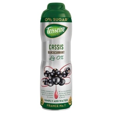 Sirupas TEISSEIRE, Blackcurrant, be cukraus, 0,6 l Sirupas TEISSEIRE, Blackcurrant, be cukraus, 0,6 l