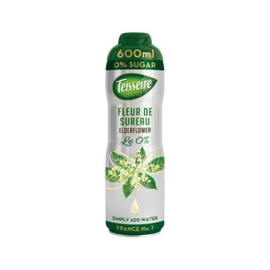 Sirupas TEISSEIRE, Elderflower, be cukraus, 0,6l Sirupas TEISSEIRE, Elderflower, be cukraus, 0,6l