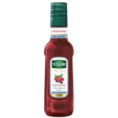 Sirupas TEISSEIRE, grenadinų skonio, be cukraus, 0,25 l