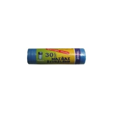 Šiukšlių maišai HD, 30 l, 12 mk, 50 x 60 cm, mėlyni, 20 vnt. Šiukšlių maišai HD, 30 l, 12 mk, 50 x 60 cm, mėlyni, 20 vnt.