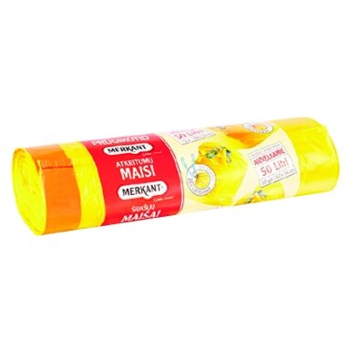 Šiukšlių maišai MERKANTS 50l., geltoni Šiukšlių maišai MERKANTS 50l., geltoni