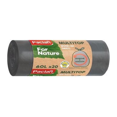Šiukšlių maišai PFN PACLAN Multitop, 60 l, 20 vnt Šiukšlių maišai PFN PACLAN Multitop, 60 l, 20 vnt