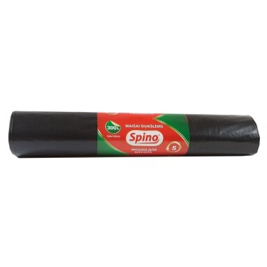 Šiukšlių maišai SPINO, 300 L, 50 mik., juodi Šiukšlių maišai SPINO, 300 L, 50 mik., juodi