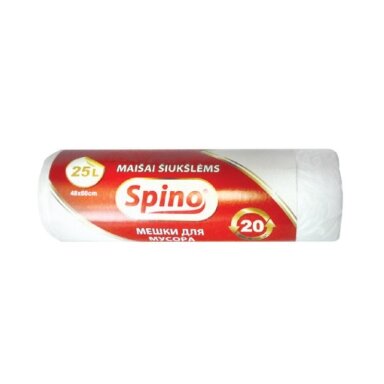 Šiukšlių maišai SPINO, 60 L, 15 vnt, 12 mik Šiukšlių maišai SPINO, 60 L, 15 vnt, 12 mik