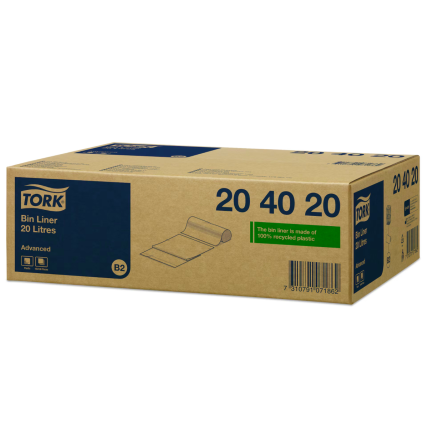 Šiukšlių maišai TORK B2, 20 L, 100 vnt., balti 204020 2