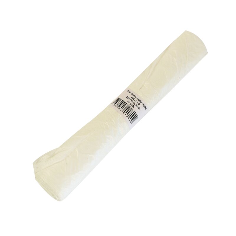 Šiukšlių maišai, 40 l, 20 vnt, HDPE, 8 mic, 58x74 cm, balti 1 Šiukšlių maišai, 40 l, 20 vnt, HDPE, 8 mic, 58x74 cm, balti 1