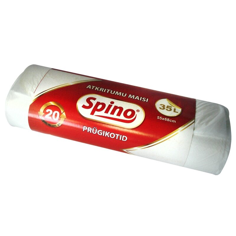 Šiukšlių maišai SPINO, HDPE, 35 l, 10 mik Šiukšlių maišai SPINO, HDPE, 35 l, 10 mik