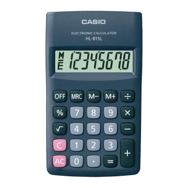 Skaičiuotuvas CASIO HL-815L, 69.5 x 118 x 18 mm, juoda Skaičiuotuvas CASIO HL-815L, 69.5 x 118 x 18 mm, juoda