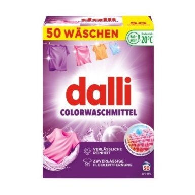 Skalbimo milteliai DALLI spalvotiems audiniams, 2,5 kg (50 skalbimai)