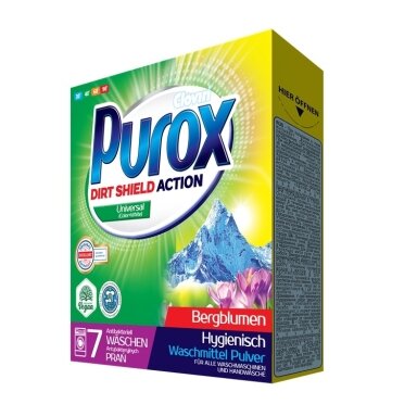 Skalbimo milteliai PUROX, universalūs, 7 skalbimai, 490 g Skalbimo milteliai PUROX, universalūs, 7 skalbimai, 490 g