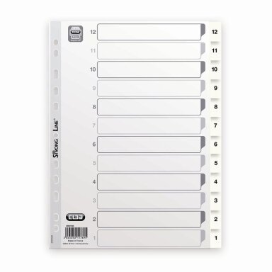 Skiriamieji lapai ELBA STRONG-LINE, 12-1, A4, PP Skiriamieji lapai ELBA STRONG-LINE, 12-1, A4, PP