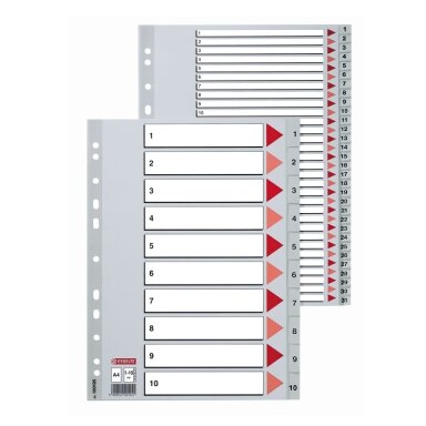 Skiriamieji lapai ESSELTE, 1-10, A4, PP Skiriamieji lapai ESSELTE, 1-10, A4, PP