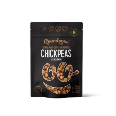 Skrudinti avinžirniai ROUNDOOZE, sezamo sėklų ir medaus apvalkale, 150 g Skrudinti avinžirniai ROUNDOOZE, sezamo sėklų ir medaus apvalkale, 150 g