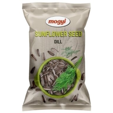 Skrudintos saulėgrąžos MOGYI, sūdytos, krapų skonio, 140 g Skrudintos saulėgrąžos MOGYI, sūdytos, krapų skonio, 140 g