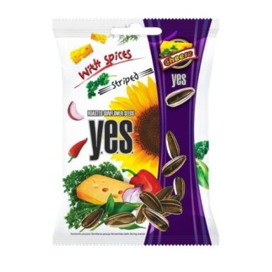 Skrudintos saulėgrąžos Y.E.S sūrio skonio, 90 g