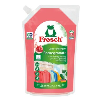 Skysta skalbimo priemonė ,,Frosch'' su granatais,1,5 l Skysta skalbimo priemonė ,,Frosch'' su granatais,1,5 l